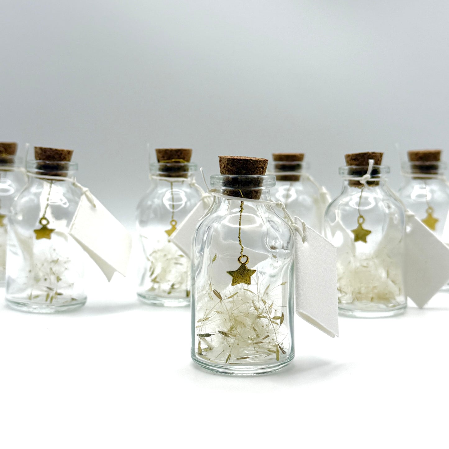 Petit flacon poétique – Étoile & graines de pissenlit