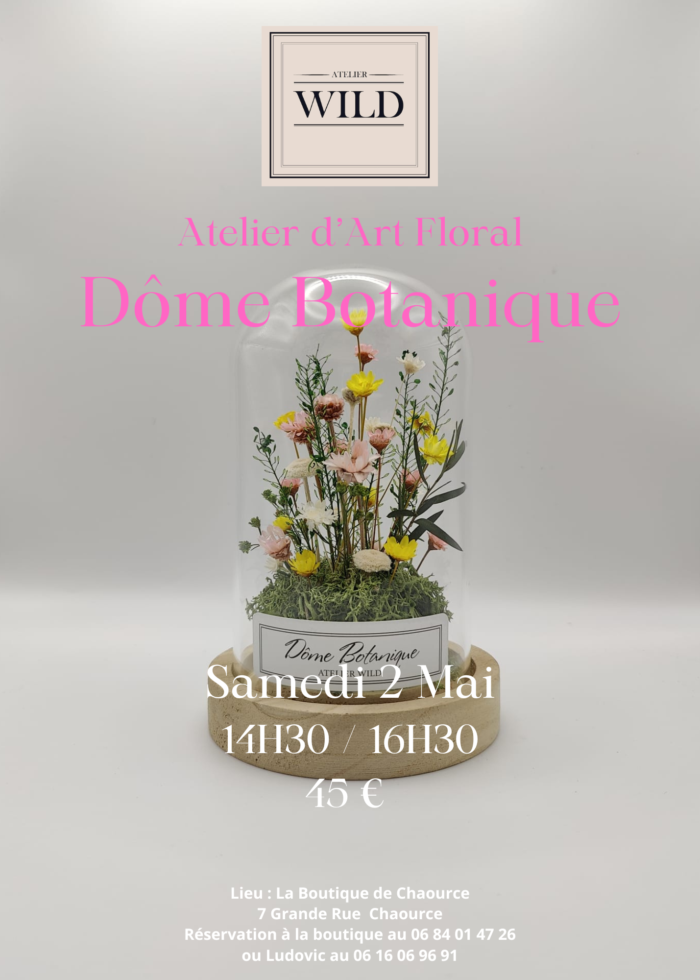Atelier "Dôme Botanique" - Samedi 2 Mai 2026 14h30 / 16h30 - CHAOURCE