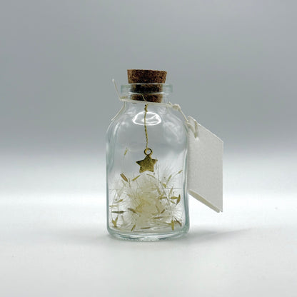 Petit flacon poétique – Étoile & graines de pissenlit