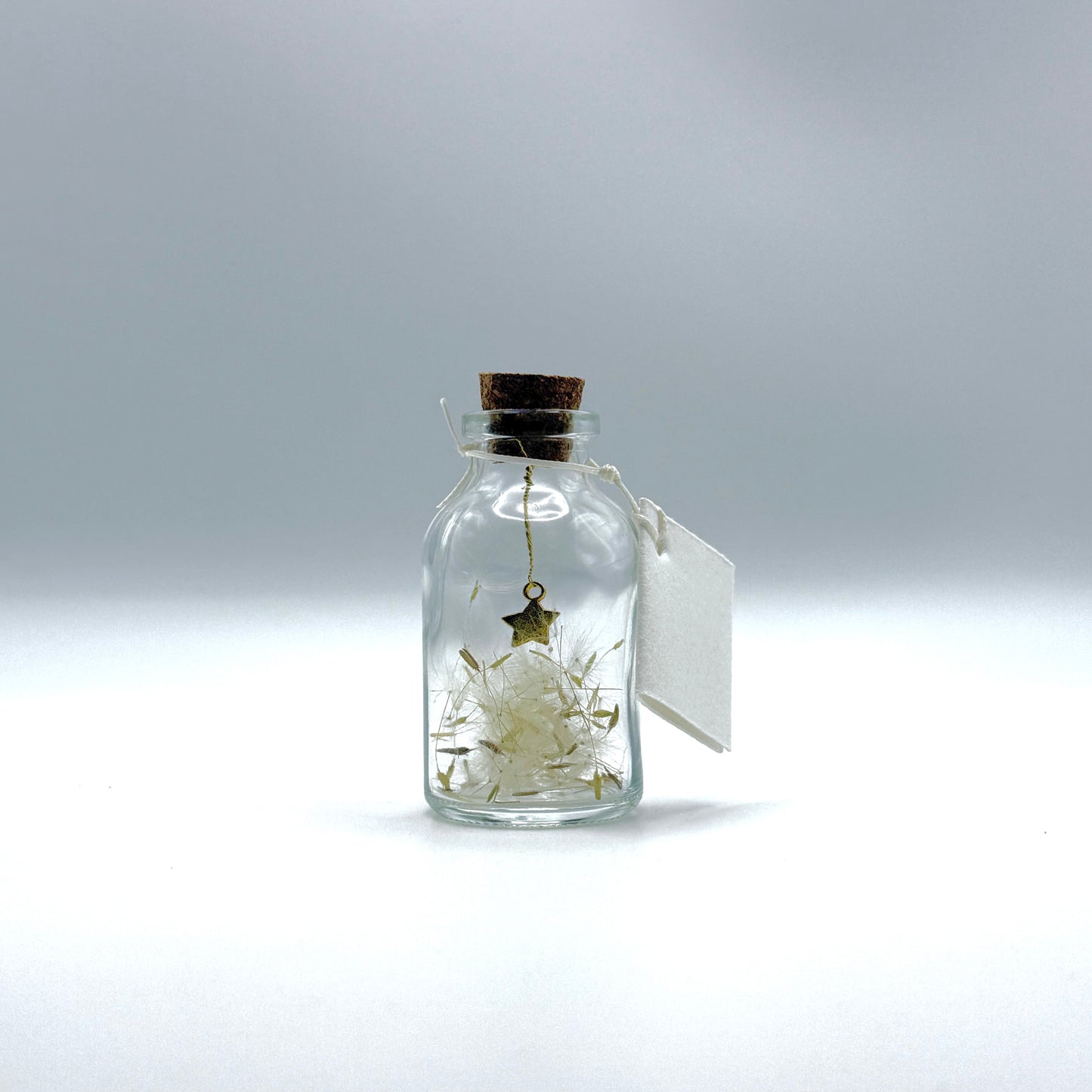 Petit flacon poétique – Étoile & graines de pissenlit