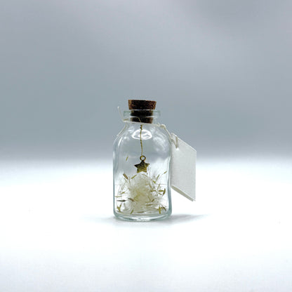 Petit flacon poétique – Étoile & graines de pissenlit