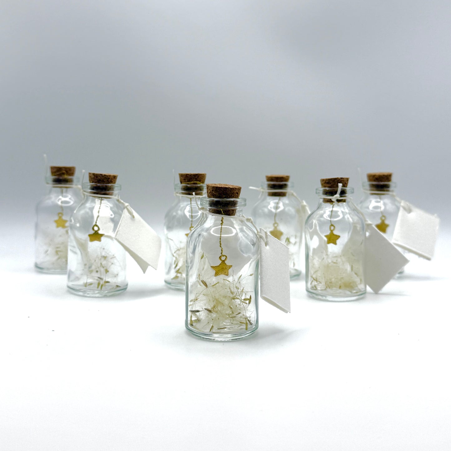 Petit flacon poétique – Étoile & graines de pissenlit