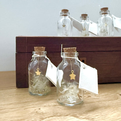 Petit flacon poétique – Étoile & graines de pissenlit