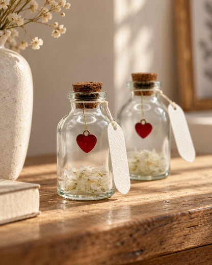 Little Poetic Bottle - Heart and Petals 